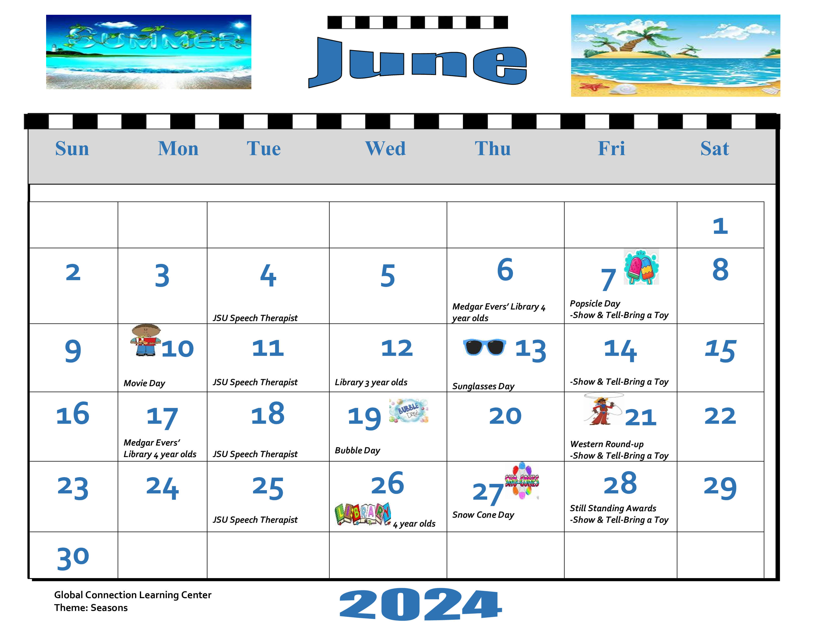 June Calendar